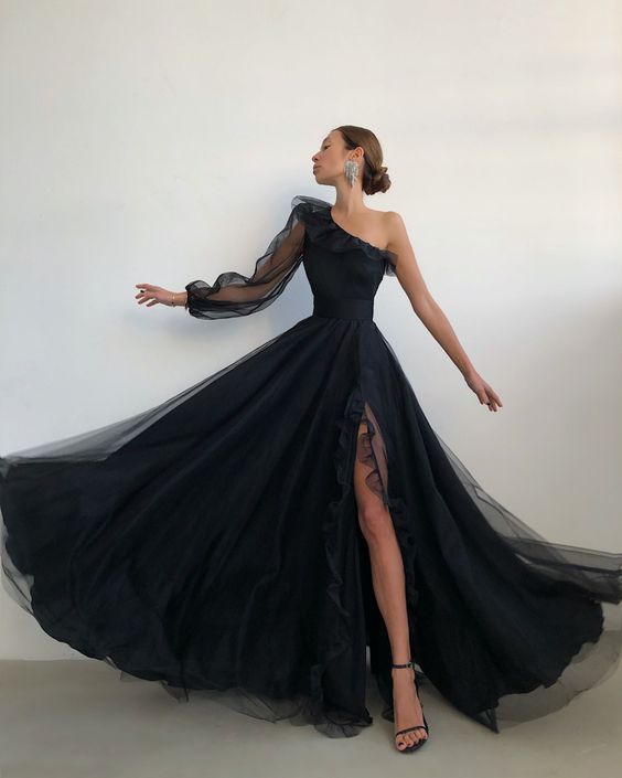 Black Long Evening Dress Prom Dresses Main image
