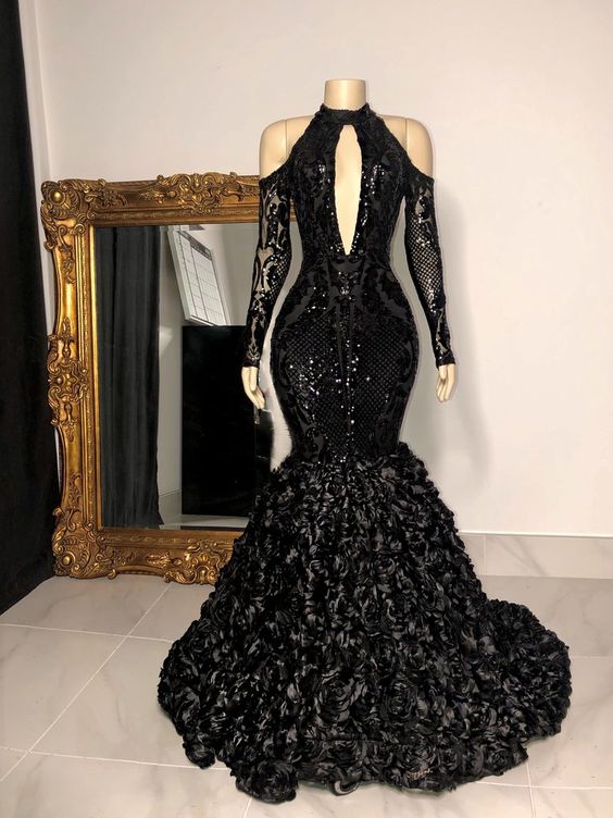 Black Long Prom Dresses Formal Evening Dresses Main image