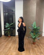Black Mermaid Long Prom Dress, Fashion Evening Dress
