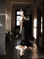 Black Mermaid Long Prom Dress Sweet Formal Party Dress
