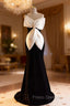 Black Mermaid Velvet One Straps Formal Prom Dress