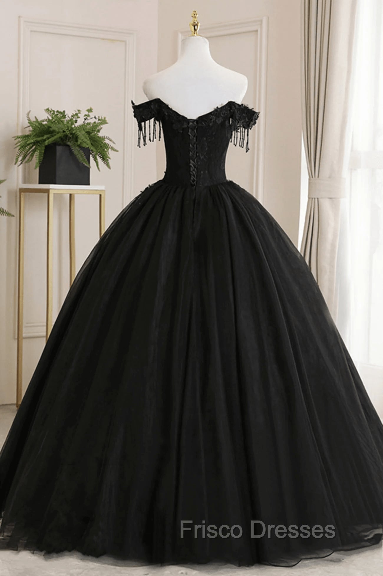 Black Off Shoulder Sweet 16 Formal Dress with Lace Black Formal Dress Formal Prom Dress shops