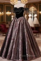 Black Satin Tulle Long Formal Prom Dress, A-Line Off Shoulder Evening Dress Formal Dress