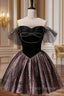 Black Short Of the Shoulder Beading Homecoming Dress