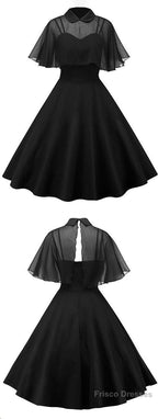 Black Tea Length Homecoming Dress , Charming Dress