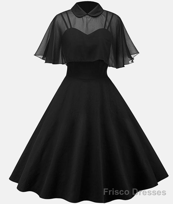 Black Tea Length Homecoming Dress , Charming Dress