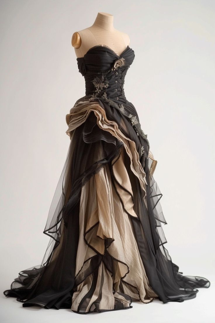 Black Tulle Long Prom Dresses Charming Evening Dress Secondary image