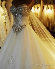 Bling Bling Wedding Dresses Crystal Beaded Sweetheart