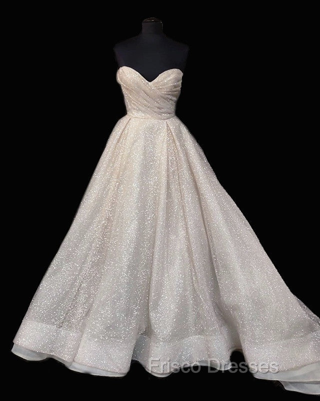 Bling Sequins Wedding Dress Sweetheart Ball Gown