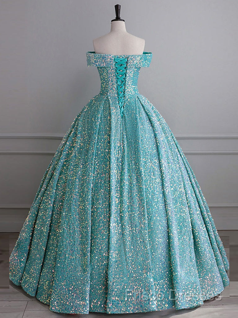Blue Green Velvet Sequin Long Formal Prom Dress, Velvet Formal Dress