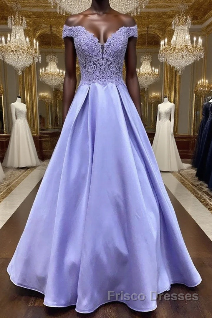 Blue purple lace satin long Formal Prom Dresses blue purple formal Dresses