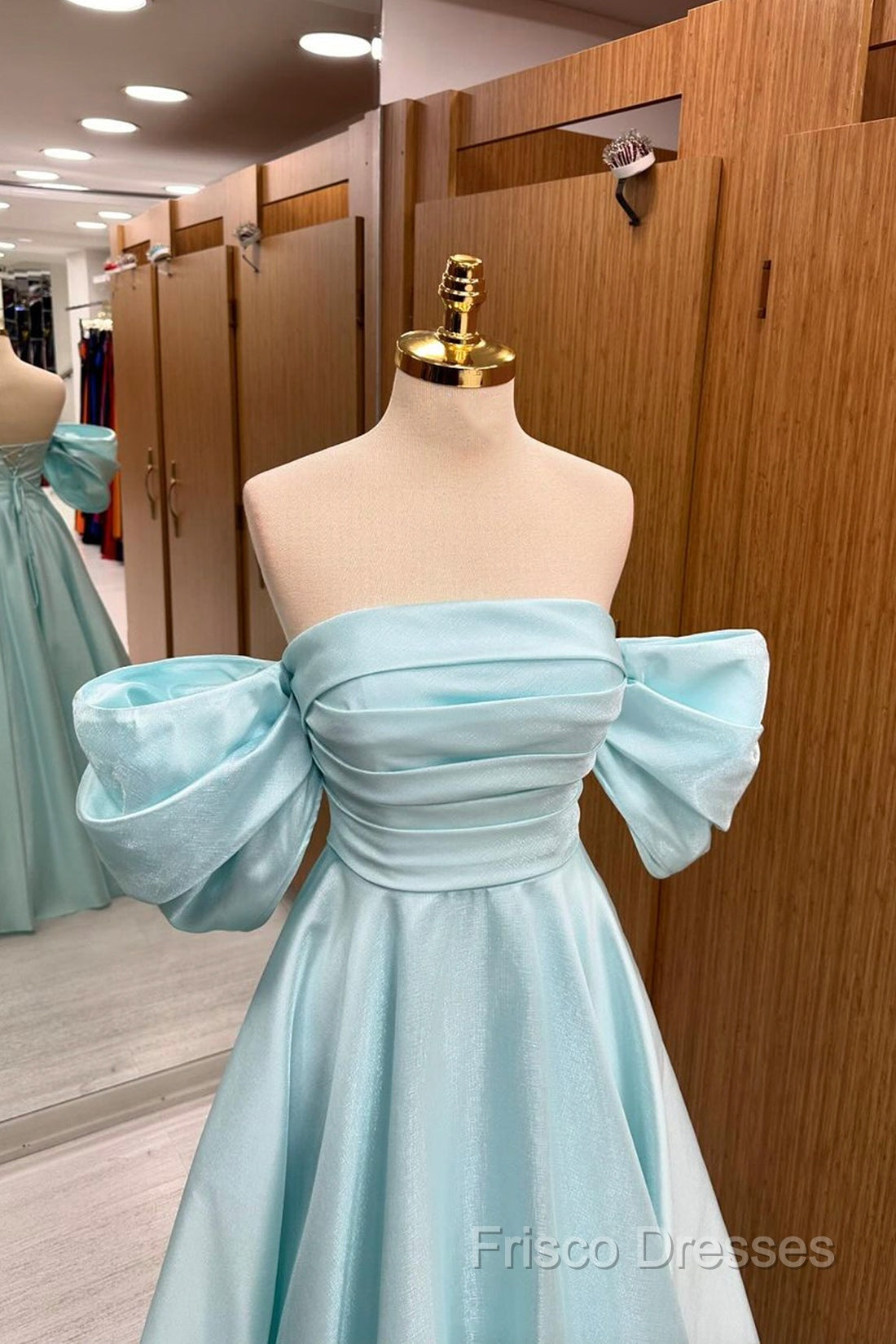 Blue Tulle Floor Length Formal Prom Dress, Beautiful A-Line Formal Dress