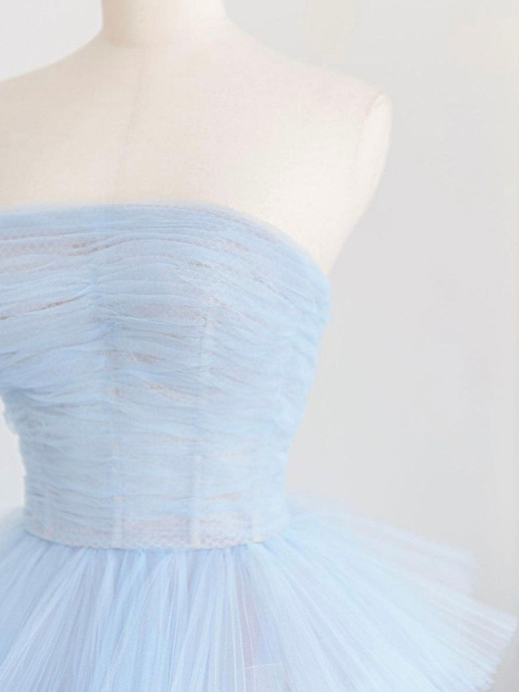 Blue Tulle Long Prom Dress Blue Tulle Long Evening Dress