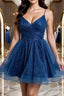 Blue tulle short Formal Prom Dresses blue tulle homecoming Dresses