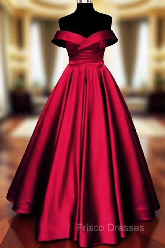 Bow Back Formal Prom Dress Ball Gowns Off The Shoulder Main image