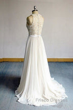 Eye-catching Lace Chiffon A-line Wedding Dress
