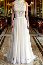 Eye-catching Lace Chiffon A-line Wedding Dress