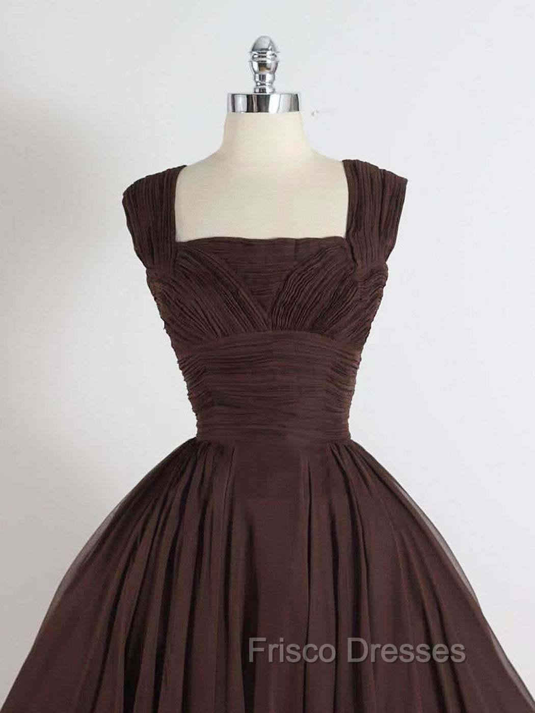 Brown A-Line Short Formal Prom Dress, Brown Short Formal Dress
