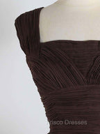 Brown A-Line Short Formal Prom Dress, Brown Short Formal Dress