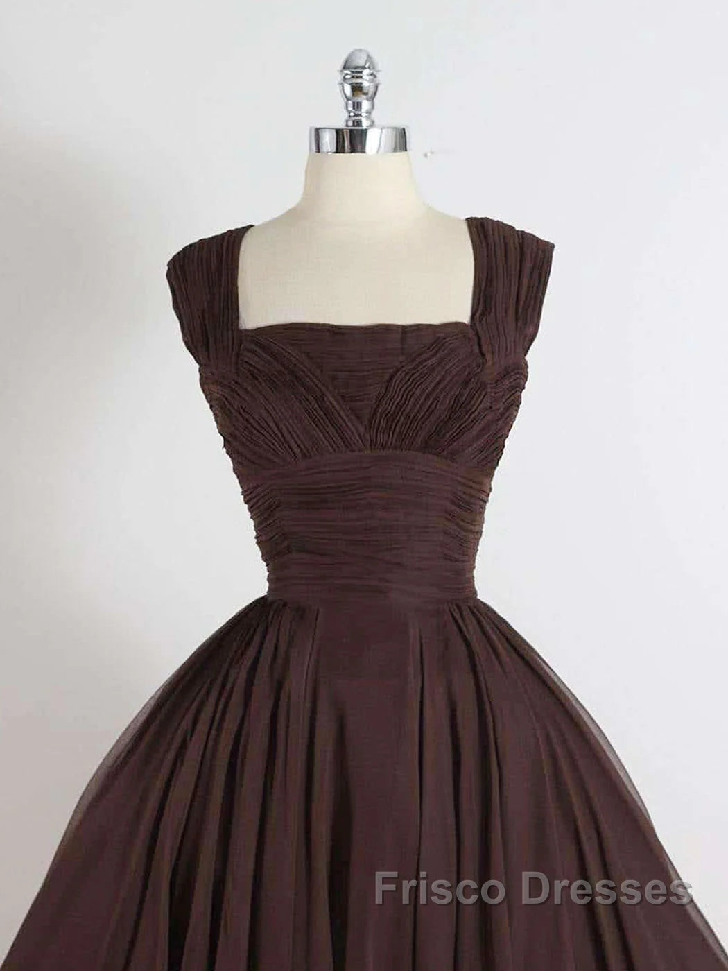 Brown A Line Short Formal Prom Dress Homecoming Dress Secondary image