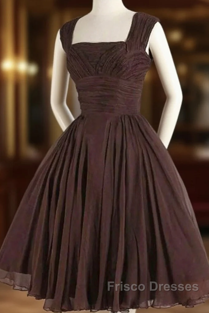 Brown A Line Short Formal Prom Dress Homecoming Dress Main image
