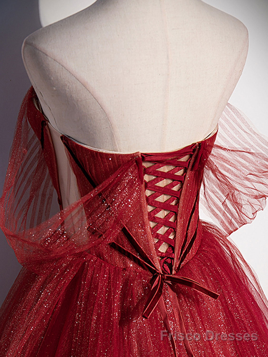 Burgundy A Line Off Shoulder Long Prom Dress Burgundy Evening Dress