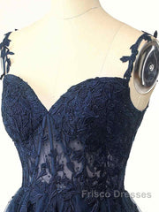 Burgundy A-Line Tulle Lace Short Formal Prom Dress, Cute Burgundy Homecoming Dress