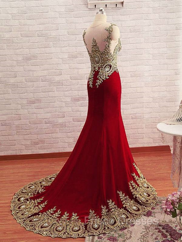 Burgundy Chiffon Lace Applique Long Formal Prom Dress, Burgundy Evening Dress Secondary image