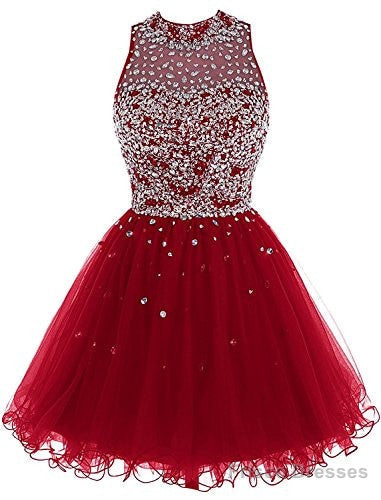 Burgundy Homecoming Dress Beading Main image