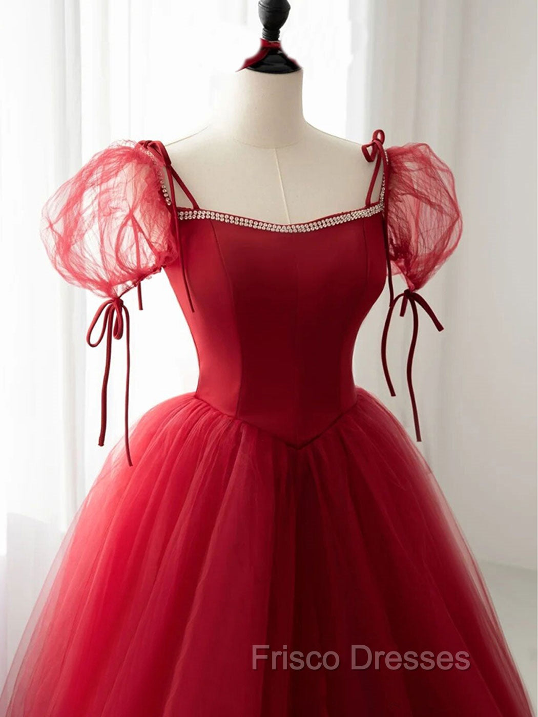Burgundy Long Formal Prom Dress, Burgundy Formal Graduation Dress