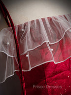 Burgundy Mermaid Long Formal Prom Dress, Velvet Long Formal Dress