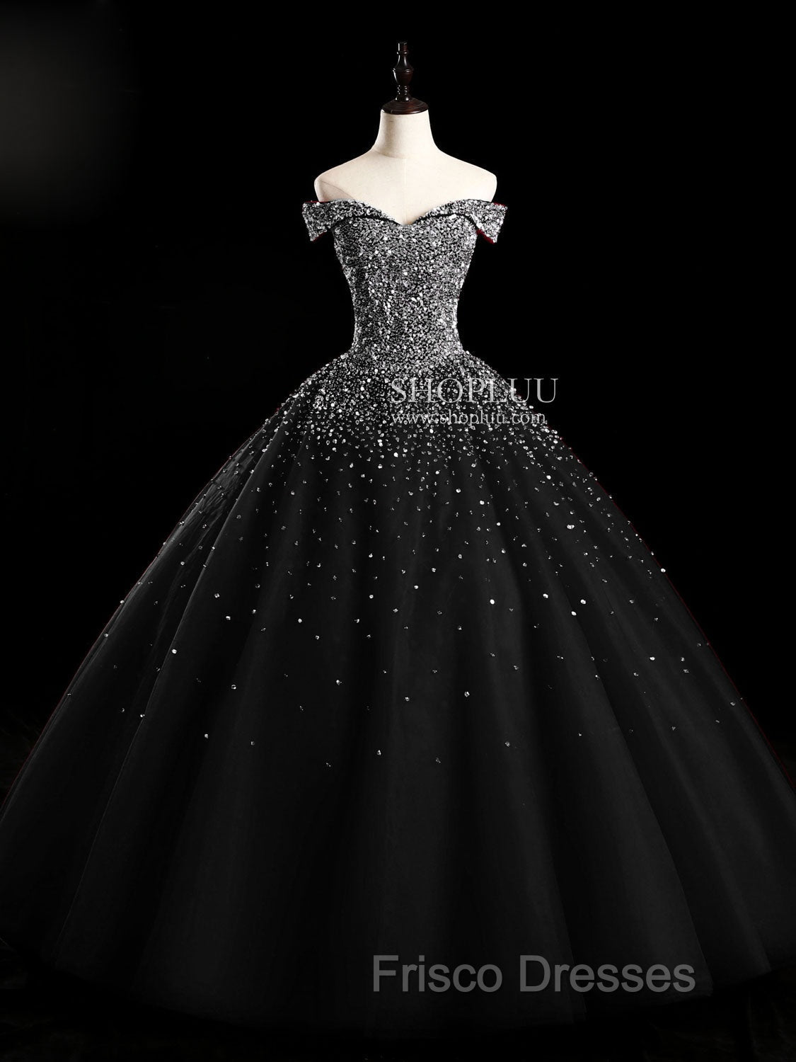 Burgundy Off Shoulder Tulle Sequin Long Formal Prom Dress, Burgundy Sweet 16 Dress