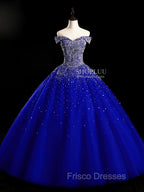 Burgundy Off Shoulder Tulle Sequin Long Formal Prom Dress, Burgundy Sweet 16 Dress