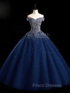 Burgundy Off Shoulder Tulle Sequin Long Formal Prom Dress, Burgundy Sweet 16 Dress