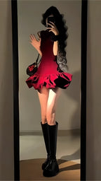 Burgundy Prom Dresses Sleeveless Mini Party Dress Short Graduation Dress Cocktail Outfits
