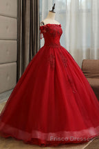 Burgundy tulle lace long Formal Prom Dresses burgundy tulle formal Dresses