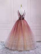 Burgundy V Neck Tulle Long Formal Prom Dress Burgundy Long Evening Dress
