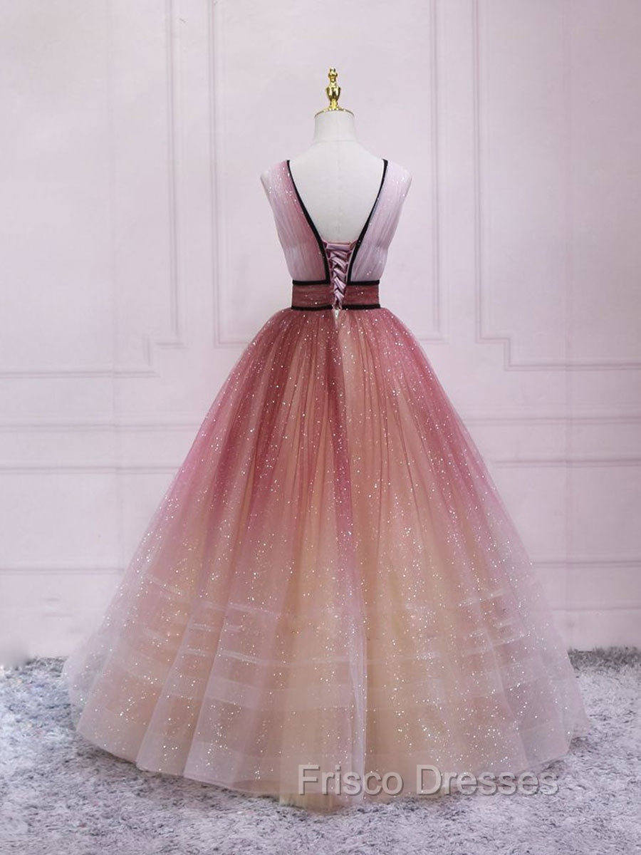 Burgundy V Neck Tulle Long Formal Prom Dress Burgundy Long Evening Dress