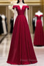Buy Cheap Off The Shoulder Burgundy Satin Cut Out Formal Prom Dress Under 119