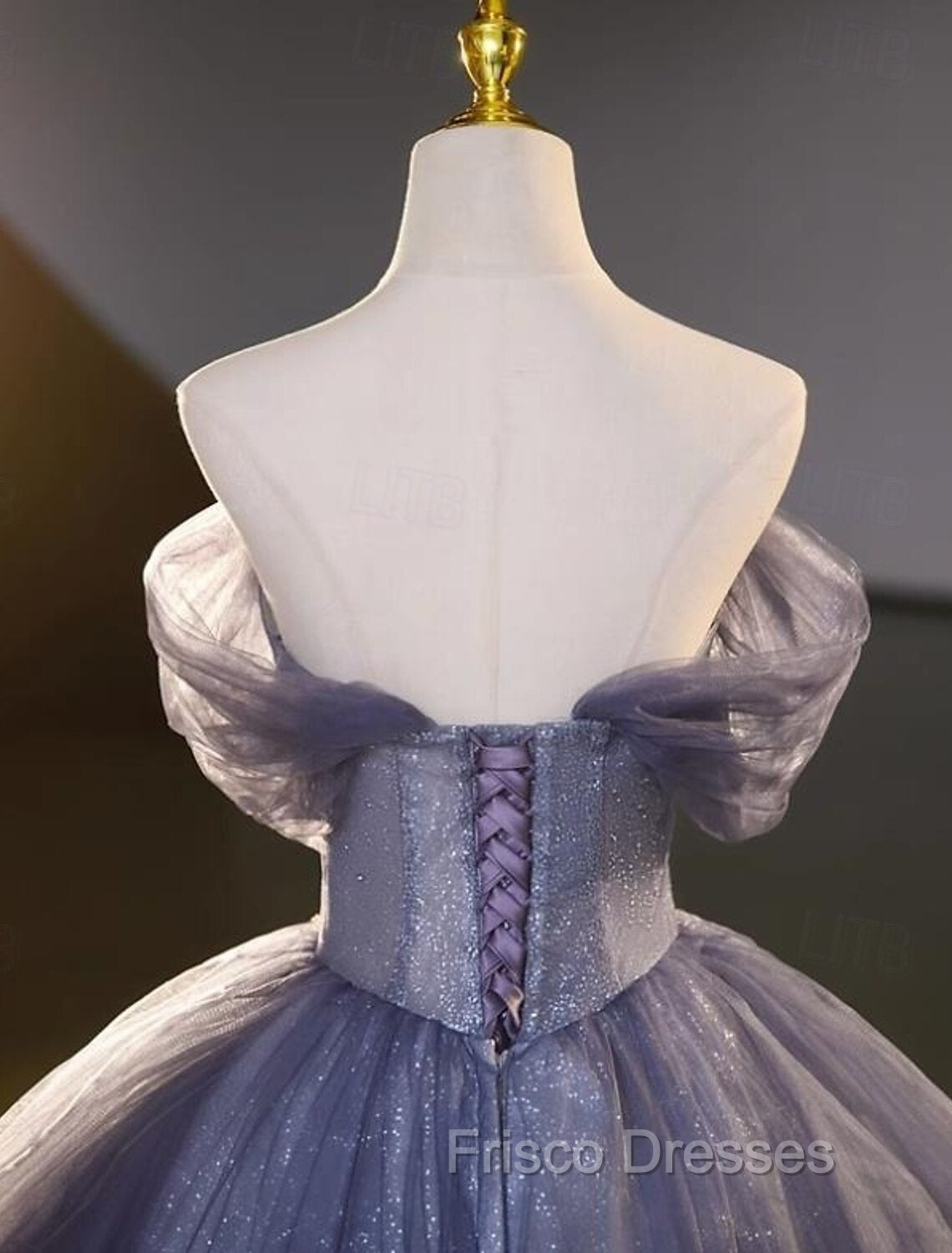 Buyishang Wedding Dress Ball Gown Off Shoulder Short Sleeve Floor Length Organza Bridal Gowns With Beading