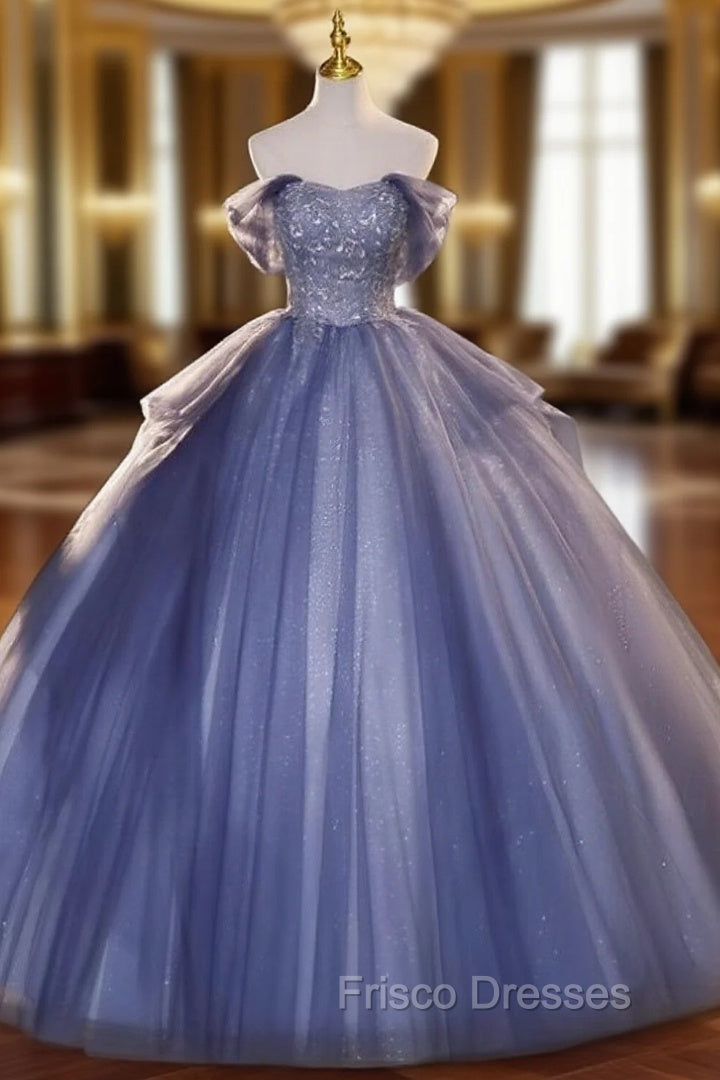 Buyishang Wedding Dress Ball Gown Off Shoulder Short Sleeve Floor Length Organza Bridal Gowns With Beading Main image