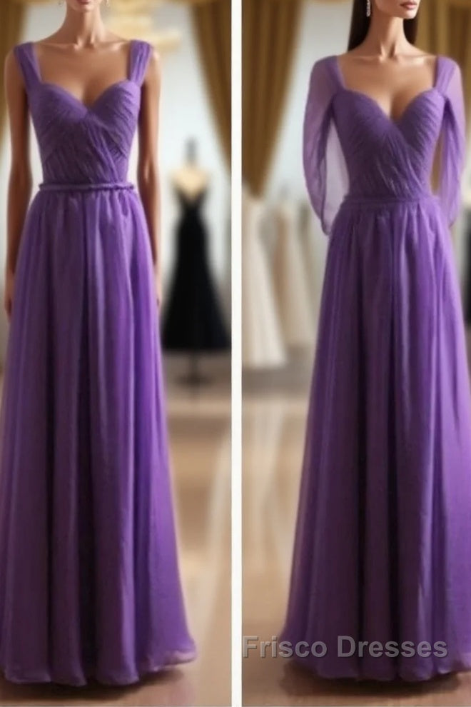 Cap Sleeves Backless Chiffon Formal Prom Dress Bridesmaid Dress Main image