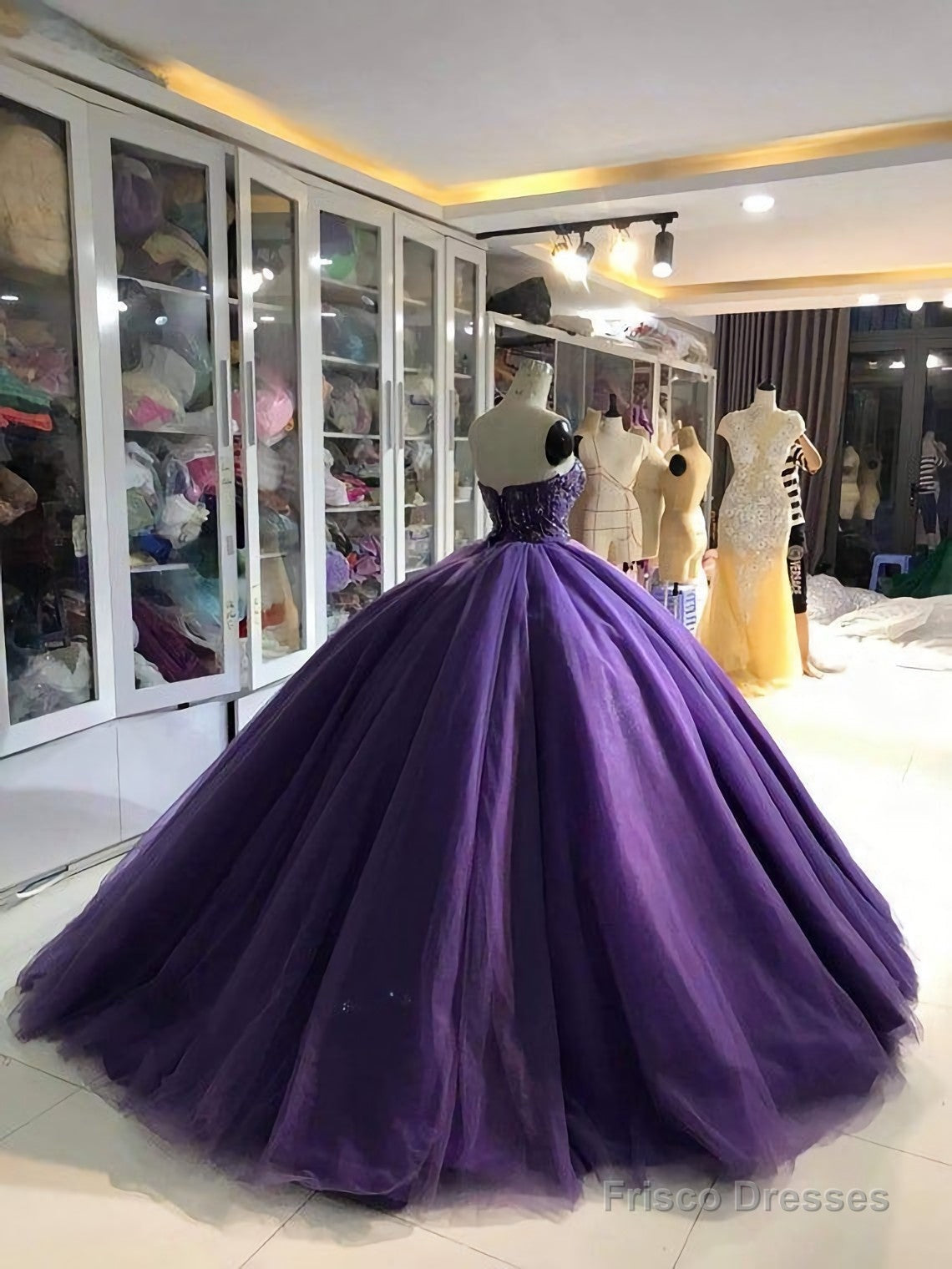 Purple Dress, Ball Gown Prom Dress, Strapless Ball Gown Main image