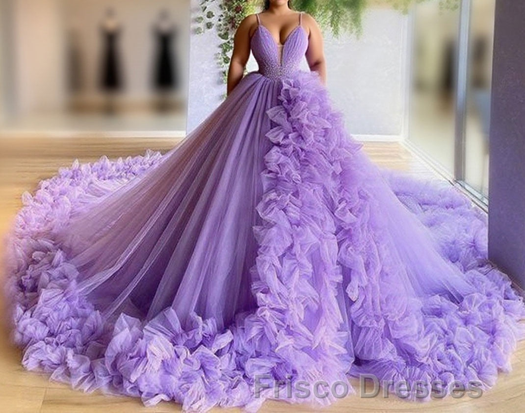 Unique Formal Prom Dress evening gowns Wedding Dress with Train Formal Prom Dress Main image