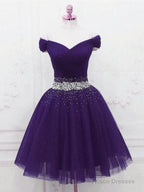 Purple Homecoming Dress, Party Dress