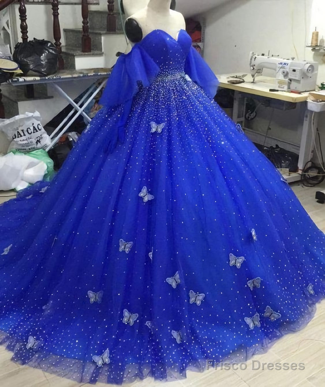 Elegant Quinceanera Dresses, Lace Appliques Tulle Ball Gown Prom Dress, Evening Dress Main image