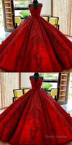 Gorgeous Royal Blue Appliques Beads Quinceanera Dresses, Formal Ball Gown Prom Dress