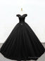 Black Princess Ball Gown Black Formal Prom Dress
