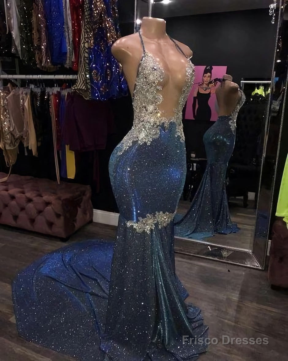 Deep V Neck Prom Dresses, Lace Main image