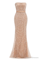 Grey Beading Prom Dresses Sweep Train High Neck Zipper Sleeveless Evening Dresses